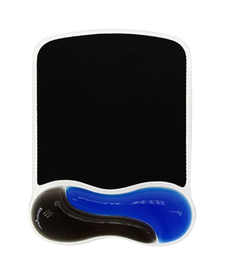 Peles paliktnis KENSINGTON ar gela atbalstu, melns/zils