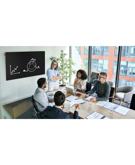 Magnētiskā stikla tāfele MEMOBE, 150x100 cm, melna