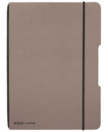 Piezīmju grāmatiņa HERLITZ ar dzēšgumiju, A5, ar punktiņiem, pelēka