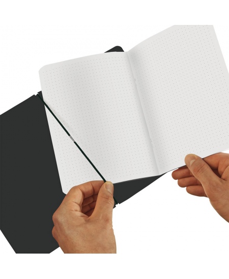 Piezīmju grāmatiņa HERLITZ ar dzēšgumiju, A5, ar punktiņiem, pelēka