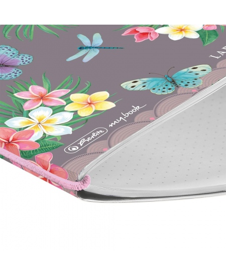 Piezīmju grāmatiņa HERLITZ, A4, līniju un kvadrātu, ziedu motīvi