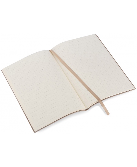 Piezīmju grāmatiņa FLAF, A5, punktiņi, eko āda, krēmkrāsas