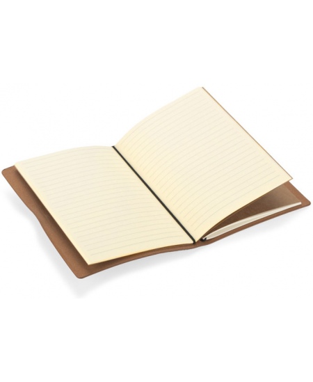 Piezīmju grāmatiņa RETRO LITE, A5, līnijotā, eko āda, brūna