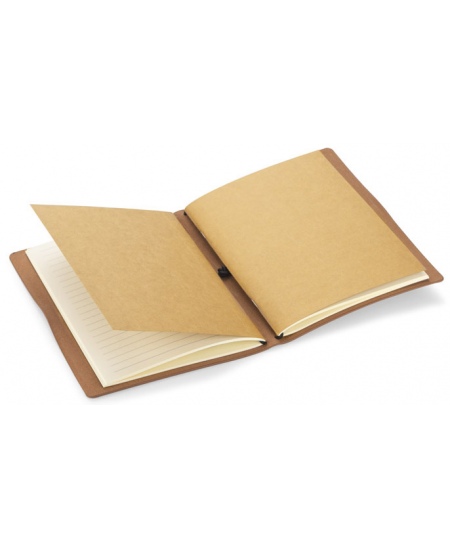 Piezīmju grāmatiņa RETRO LITE, A5, līnijotā, eko āda, brūna