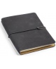 Piezīmju grāmatiņa RETRO, A5, līnijotā, eko āda, melna