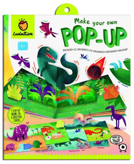 Pirmais POP UP grāmatas radošais komplekts LUDATTICA Dinozauri