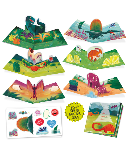 Pirmais POP UP grāmatas radošais komplekts LUDATTICA Dinozauri