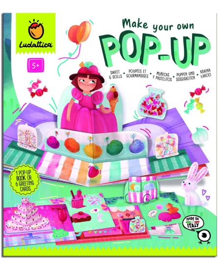 Pirmais POP UP grāmatas radošais komplekts LUDATTICA Saldumi