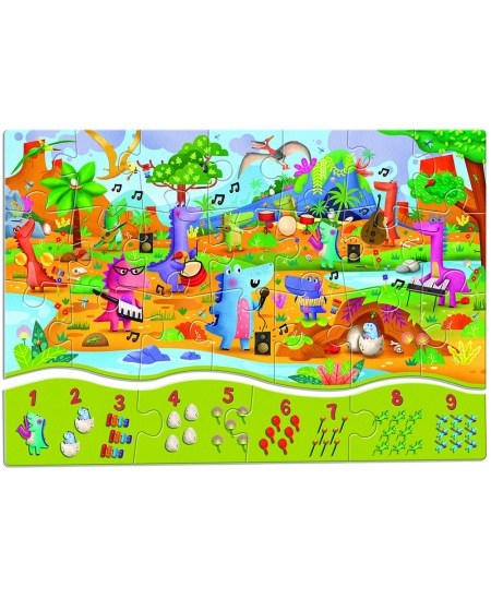 Skaitīšanas puzle 123 LUDATTICA Dinozauri
