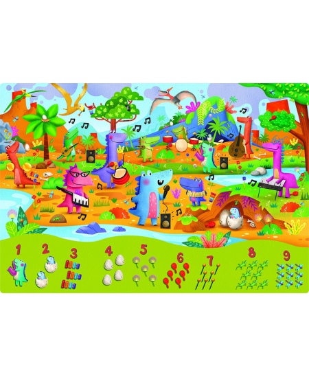 Skaitīšanas puzle 123 LUDATTICA Dinozauri