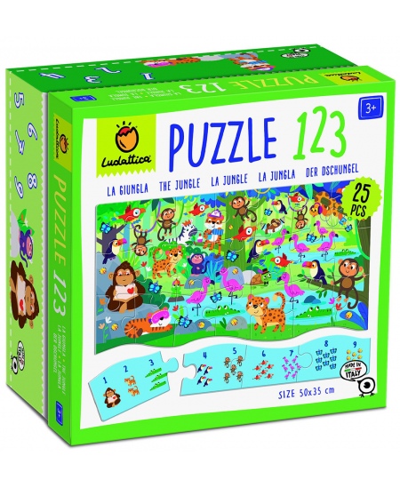Skaitīšanas puzle 123 LUDATTICA Džungļi