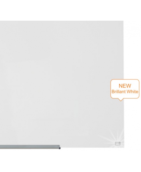 Magnētiskā stikla tāfele NOBO, platekrāna, 126x71 cm, 57, alumīnija rāmis, balta