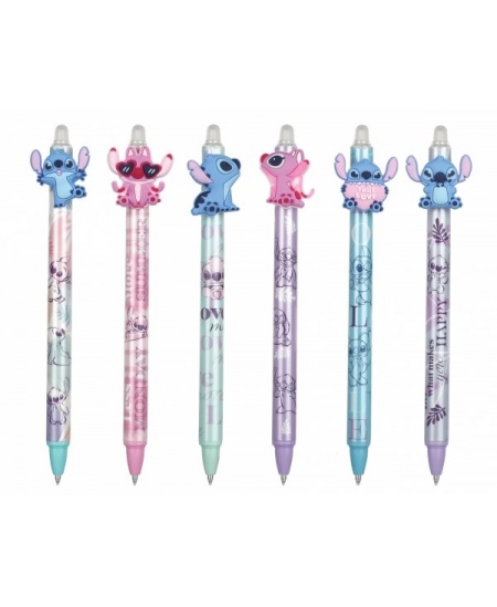 Bērnu automātiska dzēšamā lodīšu pildspalva DISNEY Stitch Pastel