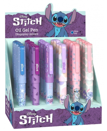 Bērnu gēla pildspalva ar vāciņu DISNEY Stitch Pastel