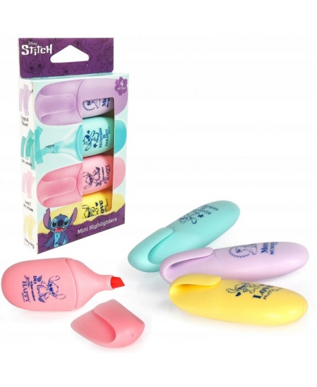 Bērnu marķieru komplekts DISNEY Stitch Pastel, 4 krāsas