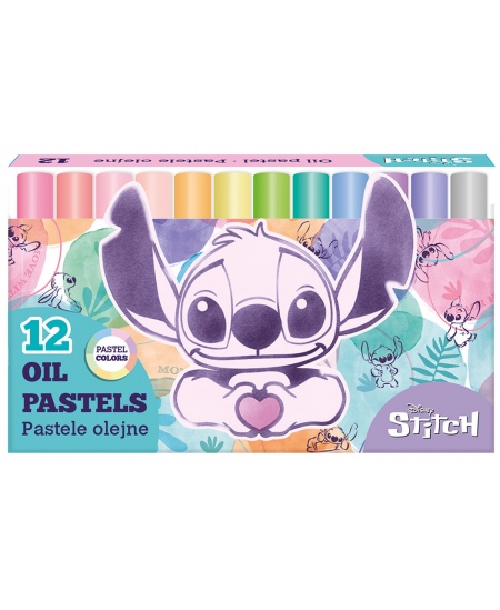 Eļļas pasteļi DISNEY Stitch Pastel, 12 gab.