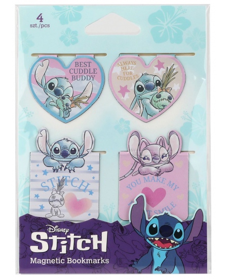 Magnētiskās grāmatzīmes DISNEY Stitch Pastel Nr. 1, 4 gab.