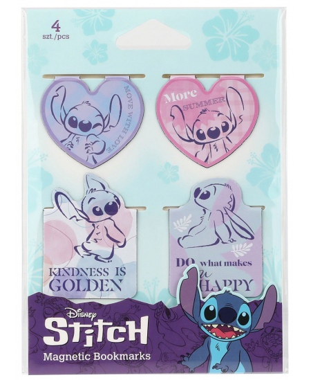 Magnētiskās grāmatzīmes DISNEY Stitch Pastel Nr. 3, 4 gab.