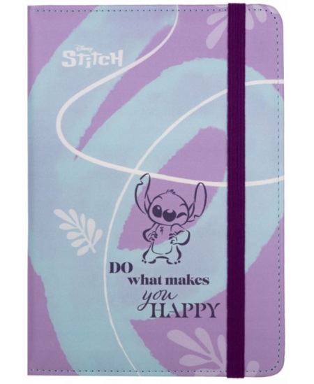 Piezīmju grāmatiņa ar gumiju DISNEY Stitch Pastel Nr.3, A5, līnija, 80 lapas