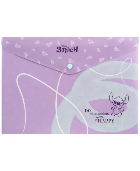 Mape (aploksne) DISNEY Stitch Pastel Nr. 1, ar spiedpogu, A4