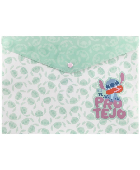 Mape (aploksne) DISNEY Stitch Pastel Nr. 2, ar spiedpogu, A4