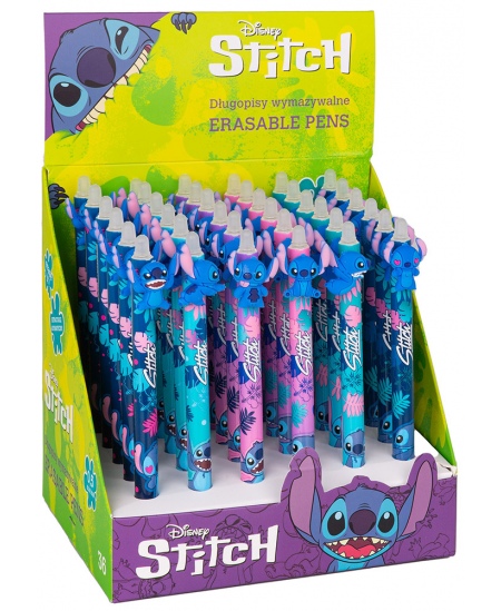 Bērnu automātiska dzēšamā lodīšu pildspalva DISNEY Stitch Blue