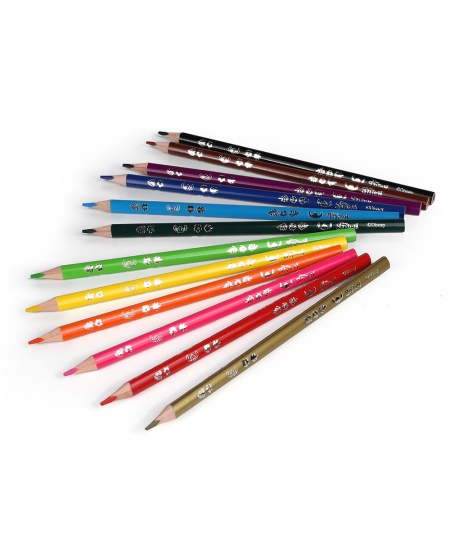 Krāsainie zīmuļi DISNEY Stitch Blue, trīsstūrveida, 12 krāsas