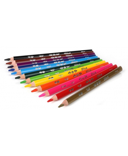 Krāsainie zīmuļi DISNEY Stitch Blue JUMBO, 12 krāsas