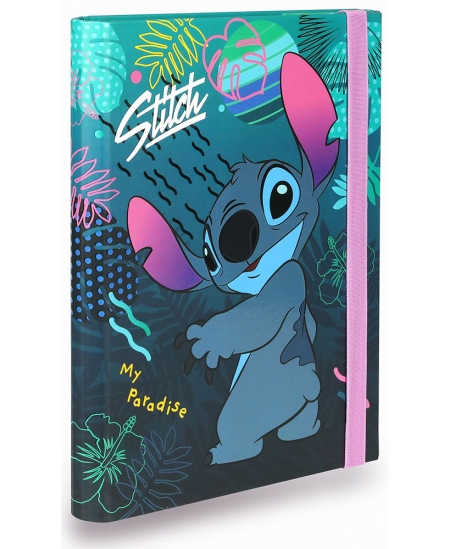 Kartona mape ar gumiju DISNEY Stitch Blue Nr. 1, A5
