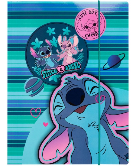 Mape ar gumiju DISNEY Stitch Blue Nr. 1, kartona, A4