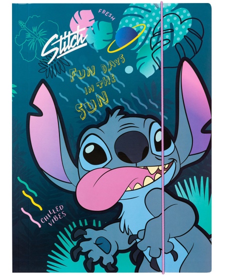 Mape ar gumiju DISNEY Stitch Blue Nr. 2, kartona, A4