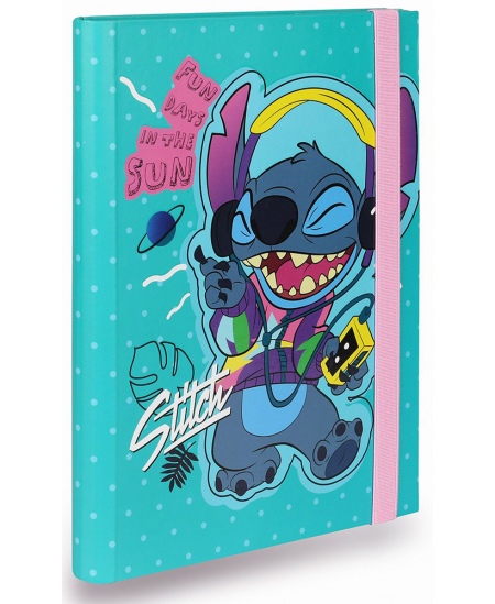 Kartona mape ar gumiju DISNEY Stitch Blue Nr. 2, A5