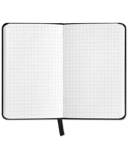 Piezīmju grāmatiņa KVADRĀTĀ, A5, rūtiņu, melna