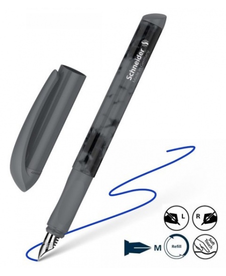 Tintes pildspalva SCHNEIDER Easy, pelēks korpuss