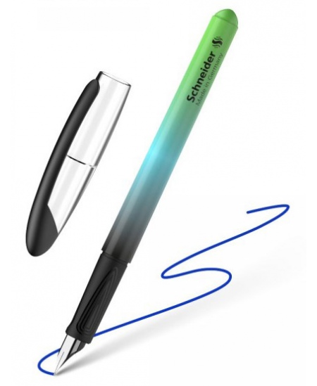 Tintes pildspalva SCHNEIDER Voyage, melni zaļš korpuss