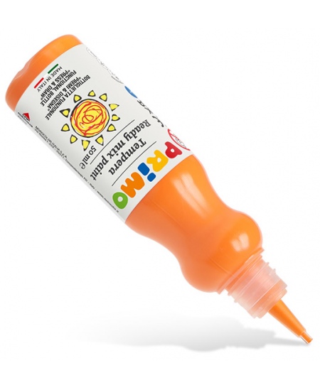 Guaša ergonomiskā pudelītē PRIMO, oranžā krāsā, 50 ml