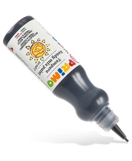 Guaša ergonomiskā pudelītē PRIMO, melnā krāsā, 50 ml