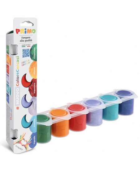Bērnu radīto krāsu guaša PRIMO, 6 krāsas x 25 ml