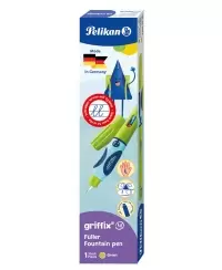 Spalvas pildspalva PELIKAN Griffix-4, kreiļiem, zaļa