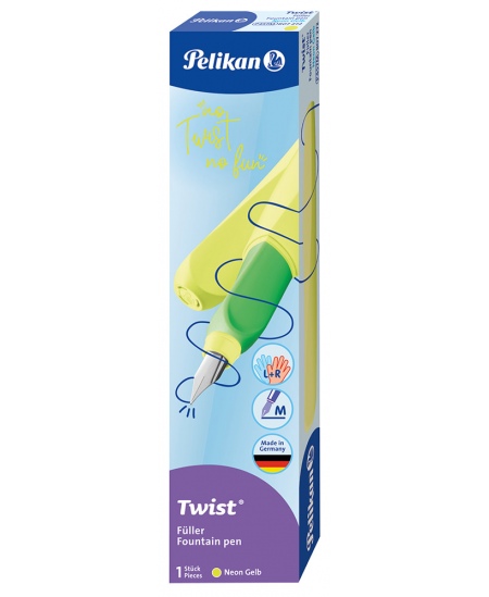 Tintes pildspalva PELIKAN Twist, Neon Yellow