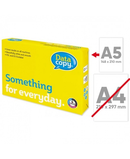 Papīrs DATA COPY, 80 g/m2, A5, 500 lapas