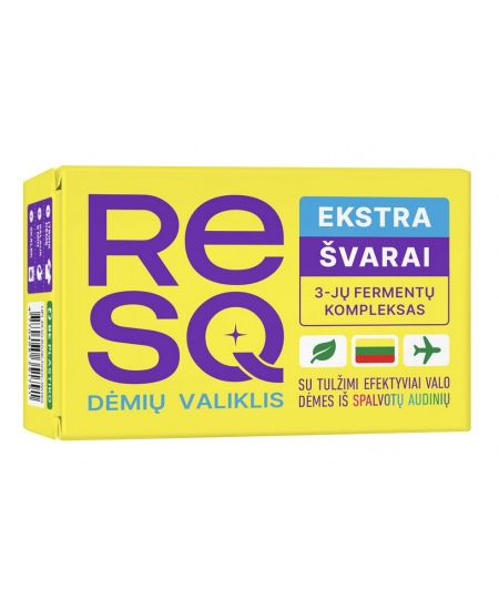 Traipu tīrīšanas ziepes ar fermentiem krāsainiem audumiem RESQ, 90 g