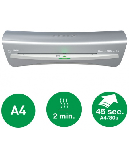 Laminēšanas aparāts LEITZ Home Office A4, pelēkā krāsā