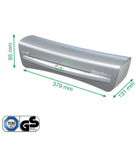 Laminēšanas aparāts LEITZ Home Office A4, pelēkā krāsā