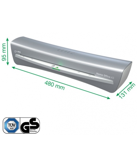 Laminēšanas aparāts LEITZ Home Office A3, pelēkā krāsā