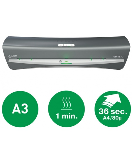Laminēšanas aparāts LEITZ Office A3, sudraba krāsā