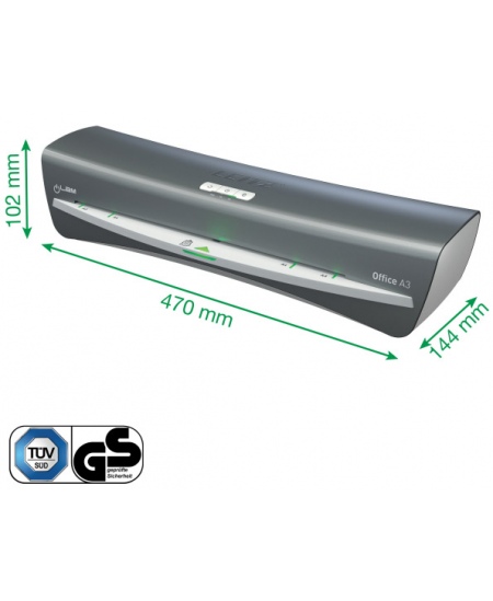 Laminēšanas aparāts LEITZ Office A3, sudraba krāsā