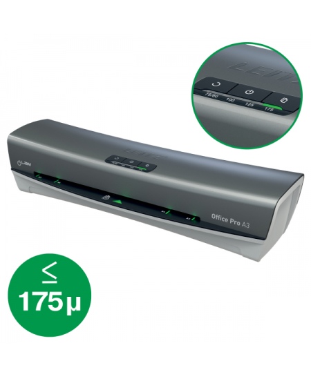 Laminēšanas aparāts LEITZ OfficePro A3, sudraba krāsā