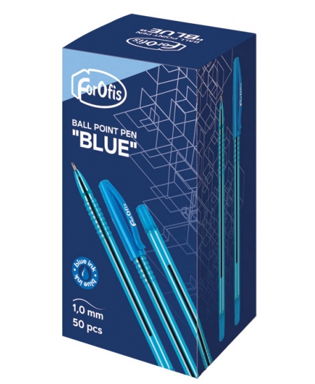 Lodīšu pildspalva FOROFIS DOKUMENT, 1 mm, zils korpuss, zila