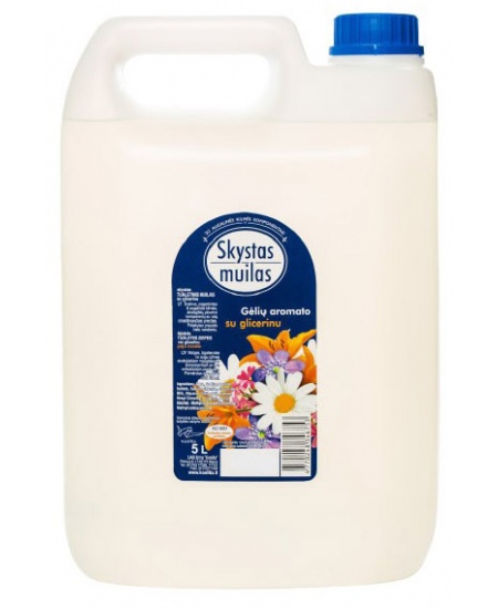 Šķidrās ziepes ar glicerīnu un ziedu aromātu, 5 l